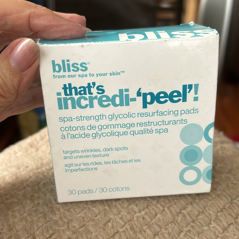 Bliss that’s Incredible-peel Spa Strength Glycolic Resurfacing Pads 30 Count NEW